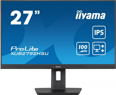 Monitor ProLite XUB2792HSU-B6 27 cali IPS,HDMI,DP,100Hz,SLIM,4xUSB3.2,PIVOT,  HAS(150mm),2x2W