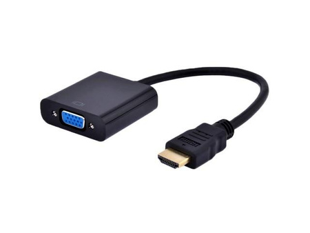 GEMBIRD A-HDMI-VGA-03 Gembird adapter HDMI-A(M) ->VGA (F) + audio, na kablu, czarny