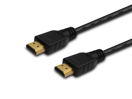 Kabel HDMI (M) 2m, czarny, złote końcówki, v1.4 high speed, ethernet/3D wielopak 10 szt.,  CL-05