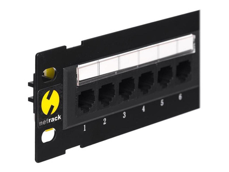 NETRACK 104-15 Netrack patchpanel naścienny 10, 12 - portów kat. 6 UTP LSA, ze wspornikiem