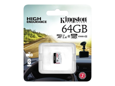 KINGSTON SDCE/64GB Kingston 64GB microSDXC Endurance 95R/30W C10 A1 UHS-I Card Only