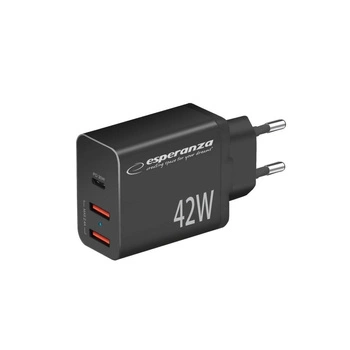 ESPERANZA ŁADOWARKA SIECIOWA 42W USB-C PD 30W / 2X USB-A 12W EZC106K