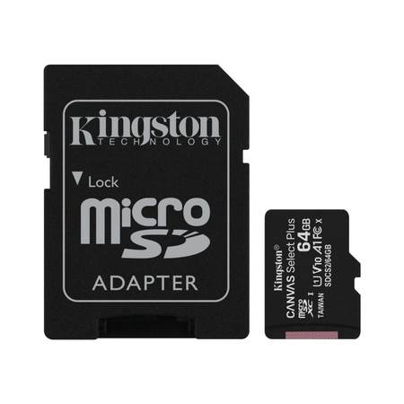 Karta pamięci microSD  64GB Canvas Select Plus 100MB/s Adapter 