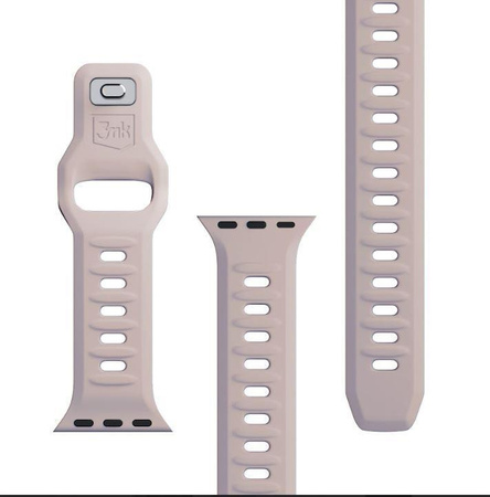 Pasek do Apple Watch - 3mk Silicone Watch Strap for Apple -38/40/41 mm Latte