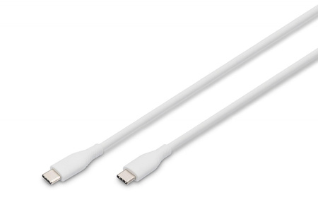 DIGITUS USB-C Silicone charging cable USB-C - USB-C 0.5m USB 2.0 60W white