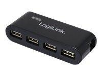 LOGILINK UA0085 LOGILINK 4-portowy HUB USB.2.0 z zasilaczem (czarny)