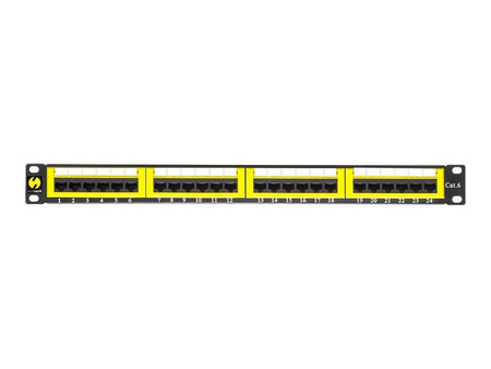 NETRACK 104-06 Netrack patch panel 19 24-porty kat.6 UTP, z półką