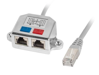 Adapter rodzielacz LAN RJ-45 - 2x RJ-45 FTP