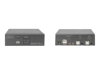 DIGITUS KVM Switch 2x1 HDMI 2-Port Single Display 4K/30Hz FreeSync