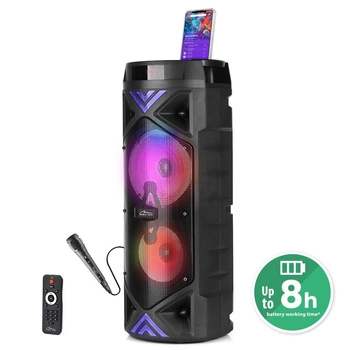 MEDIA-TECH FUNBOX KEG PRO Power audio głośnik Bluetooth 5.0+EDR funkcja karaoke RMS 50W PMPO1400W FM Radio wyśiwietlacz dwa głośnik