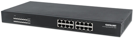 Switch niezarządzalny Intellinet 16x 10/100/1000 Mbps PoE+ 220W Rack 19"